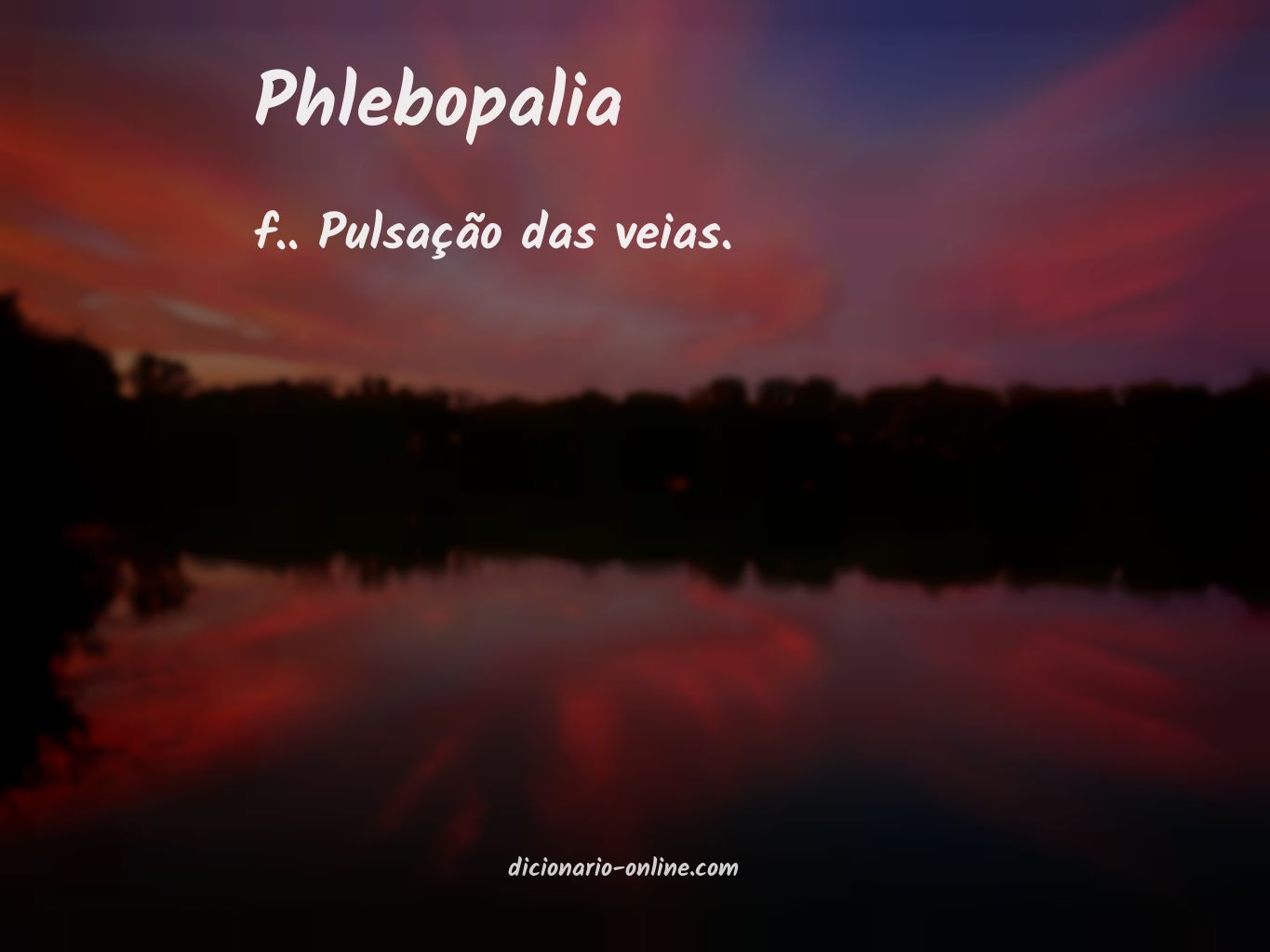 Significado de phlebopalia