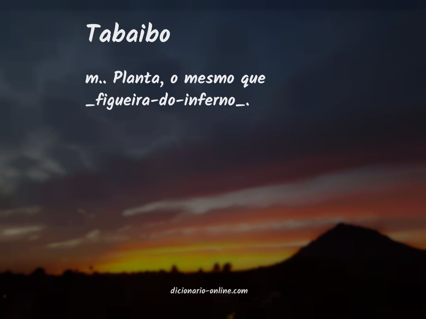 Significado de tabaibo