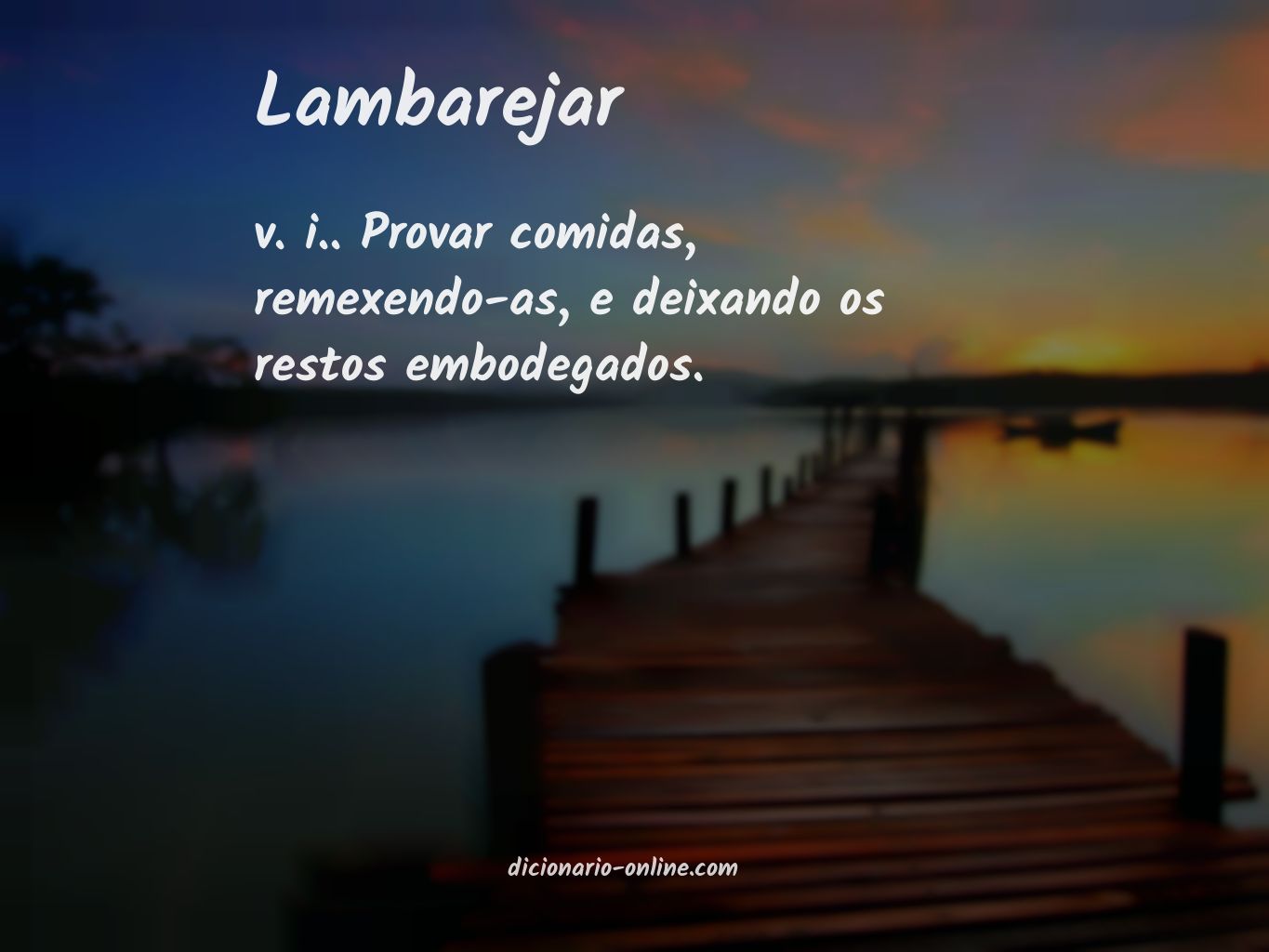 Significado de lambarejar