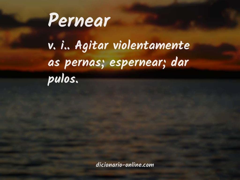 Significado de pernear