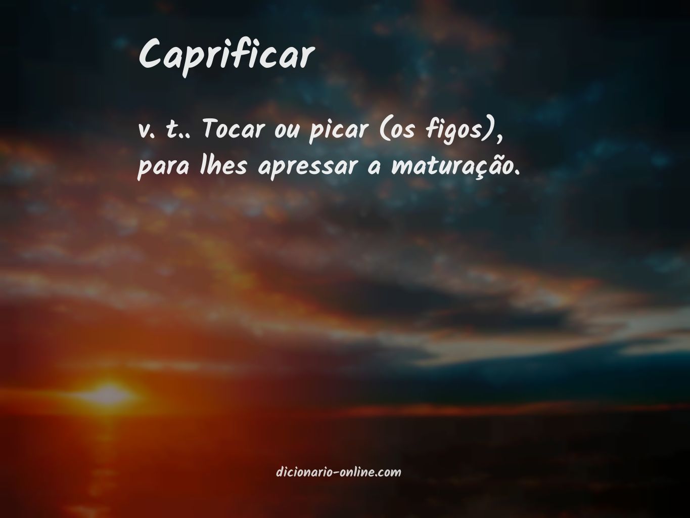 Significado de caprificar