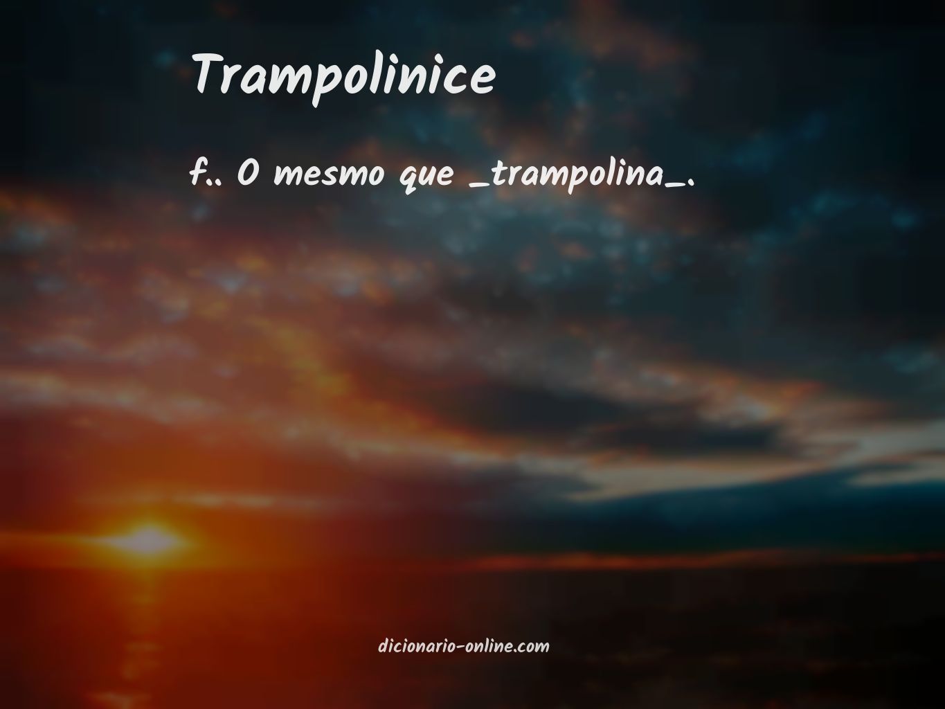 Significado de trampolinice