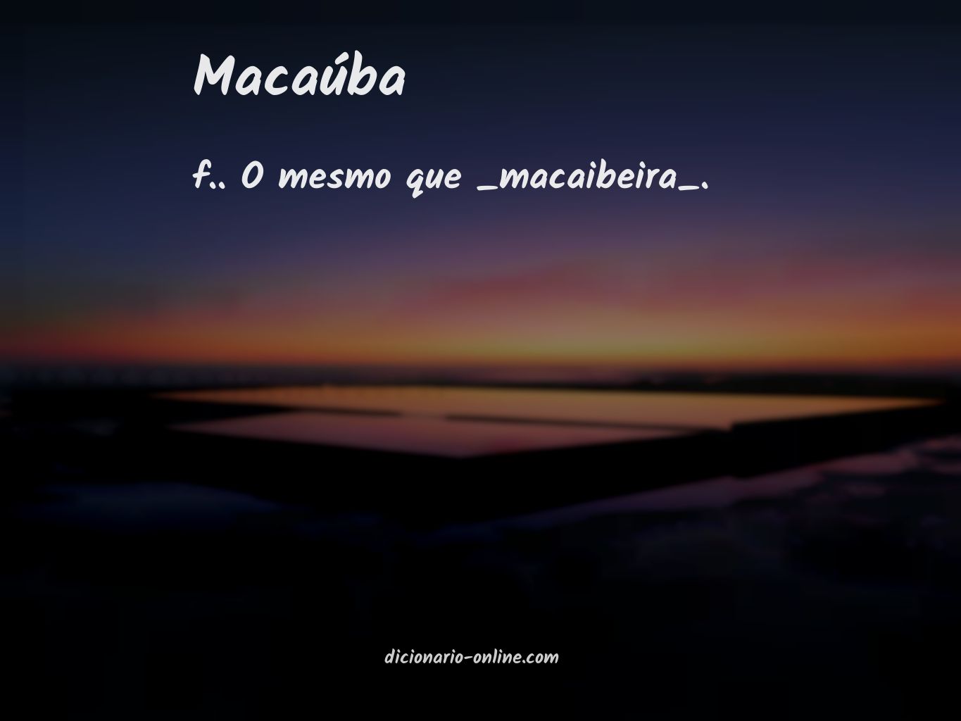 Significado de macaúba