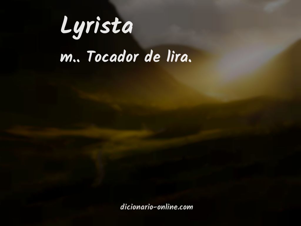 Significado de lyrista