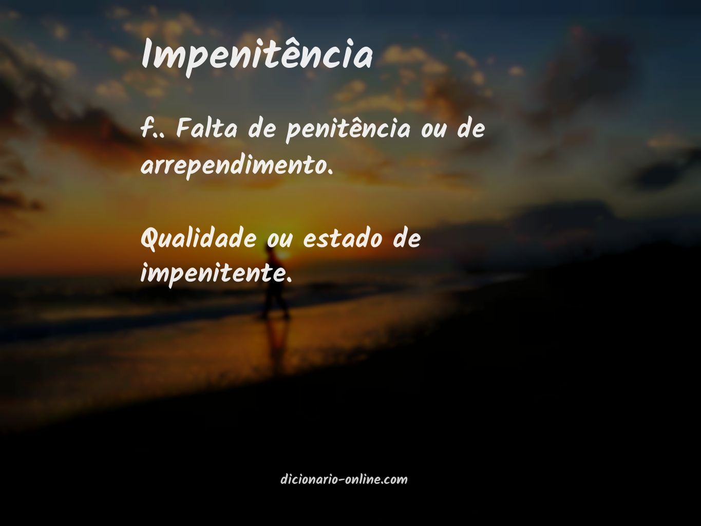 Significado de impenitência