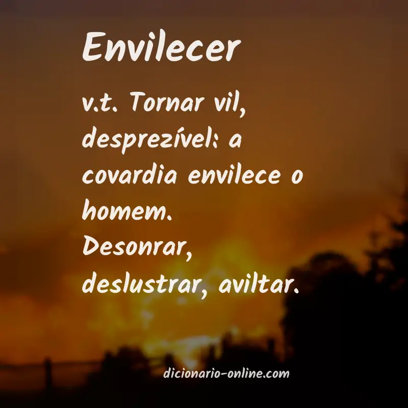 Significado de envilecer