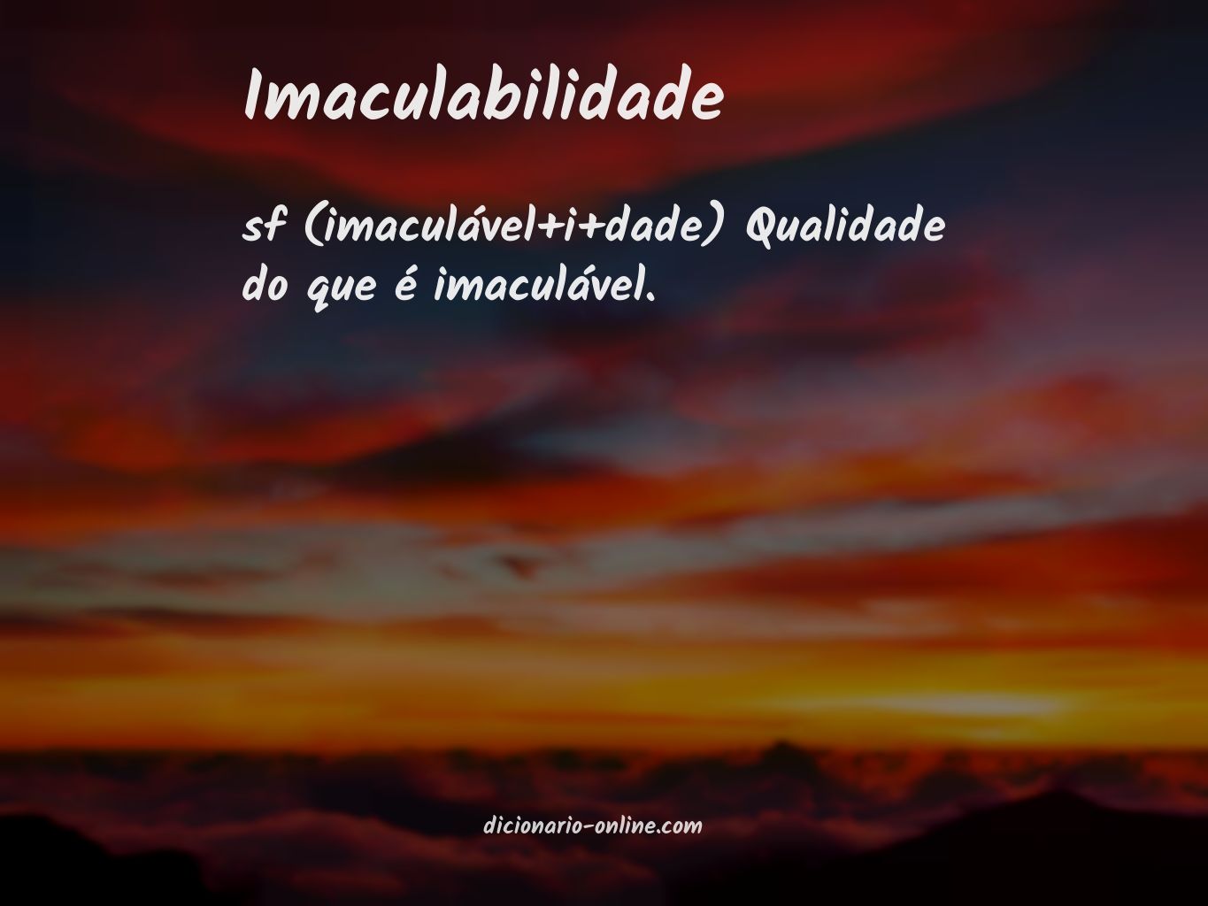 Significado de imaculabilidade