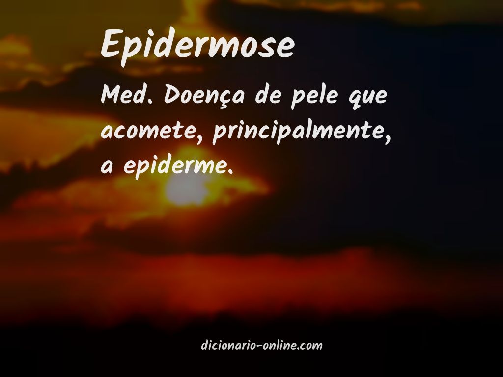 Significado de epidermose