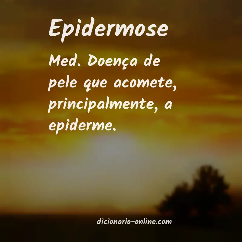Significado de epidermose