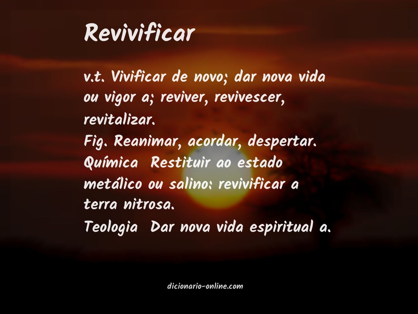 Significado de revivificar