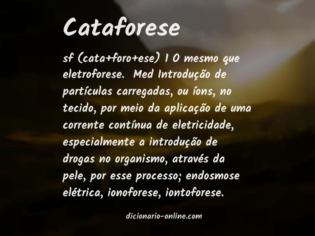 Significado de cataforese