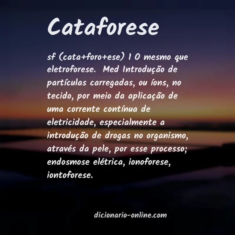 Significado de cataforese