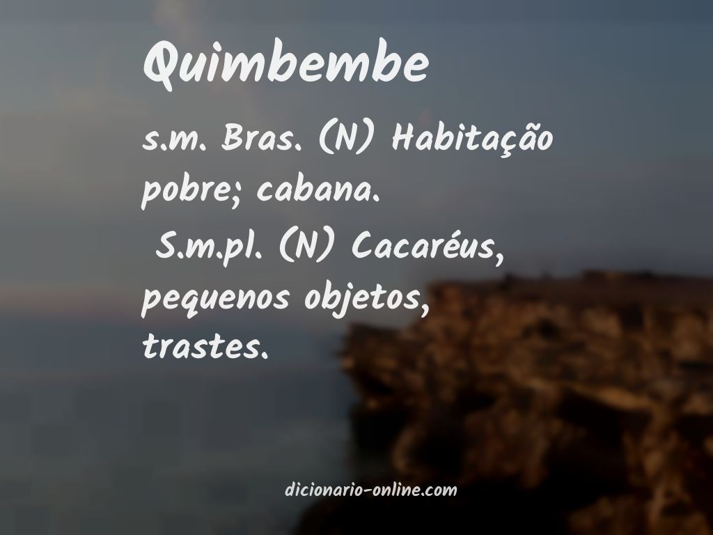 Significado de quimbembe