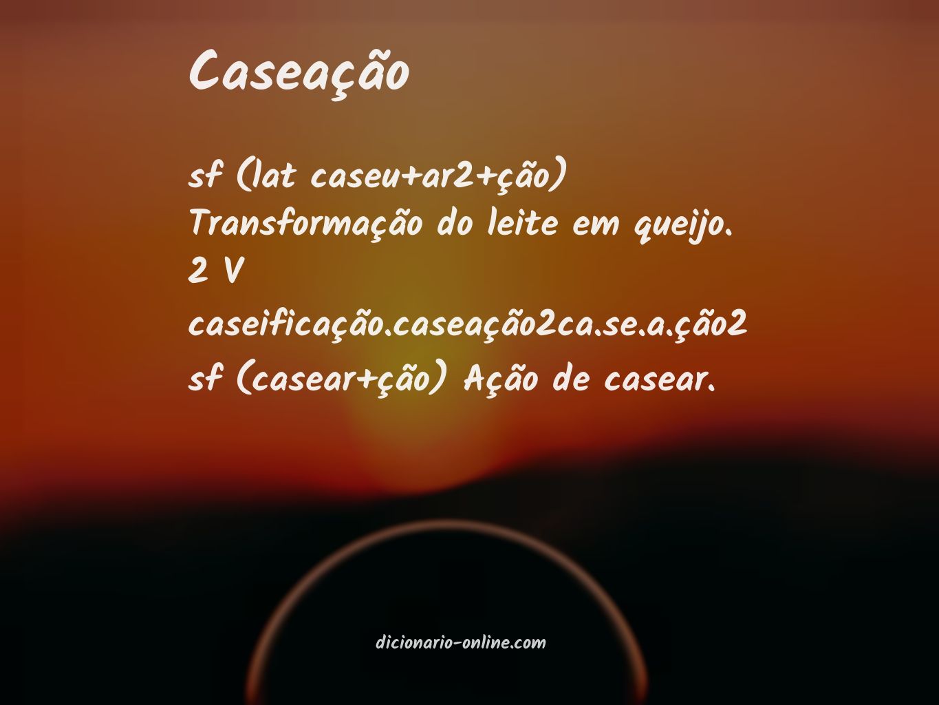 Significado de caseação