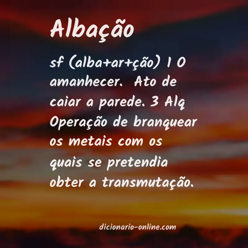 Significado de albação
