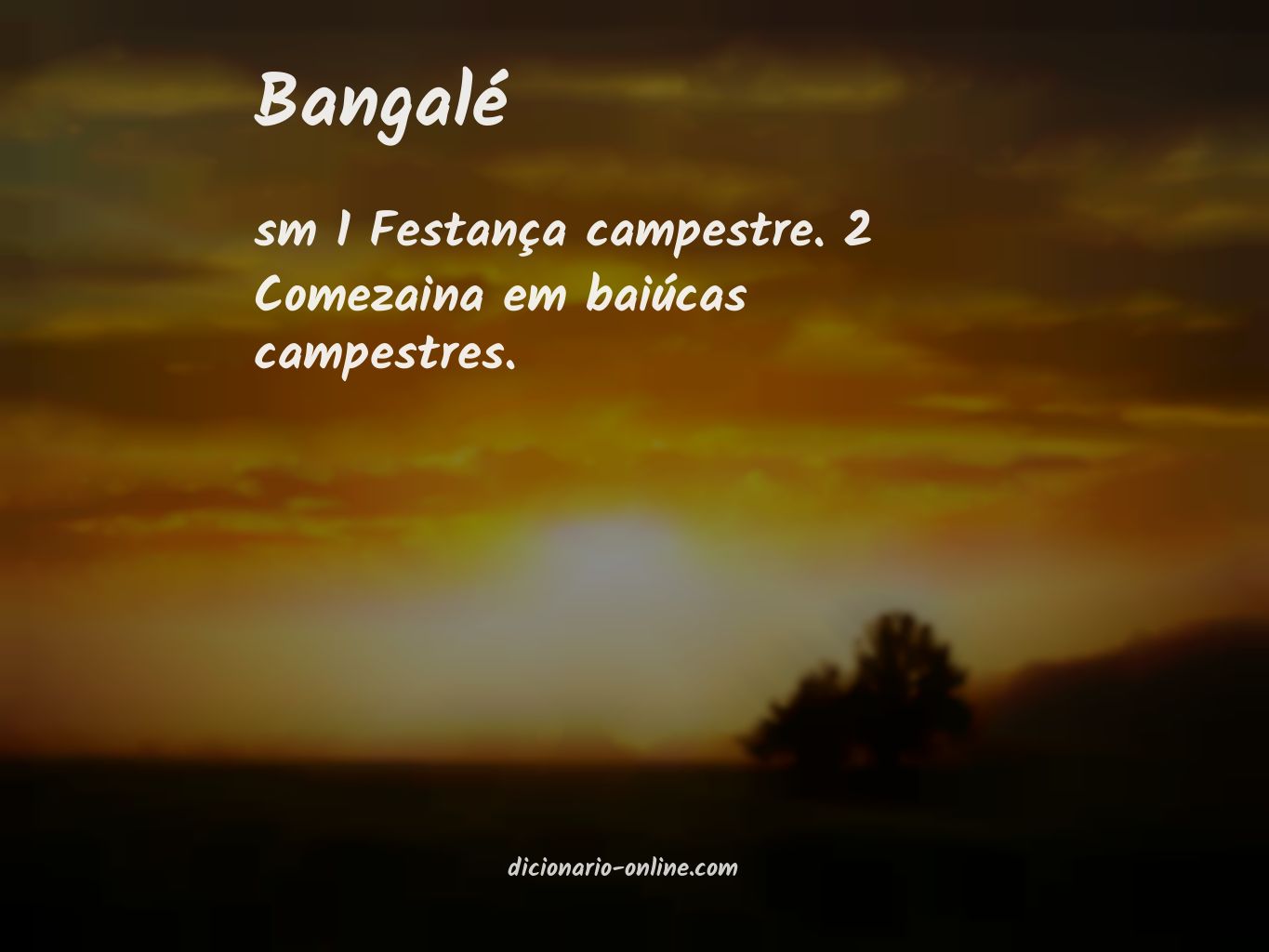 Significado de bangalé