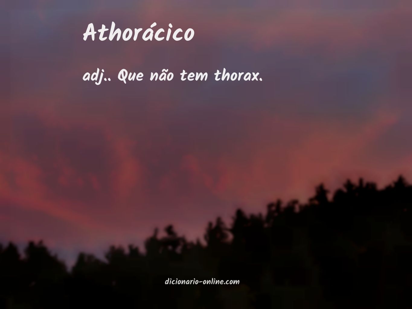 Significado de athorácico