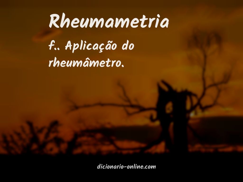 Significado de rheumametria