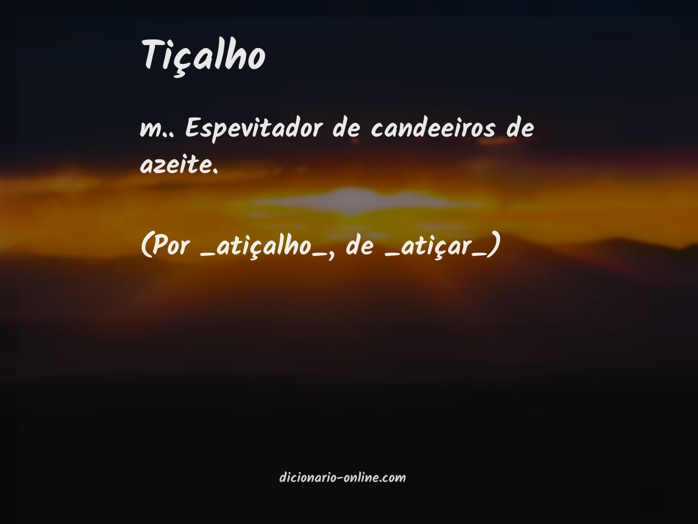 Significado de tiçalho