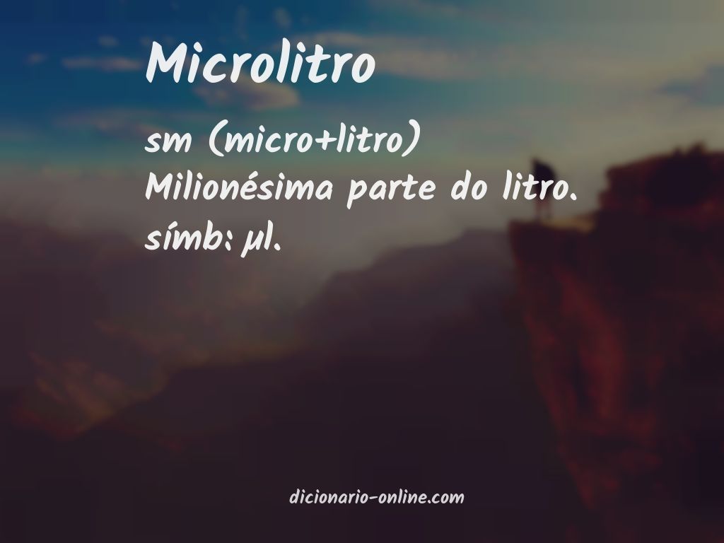Significado de microlitro
