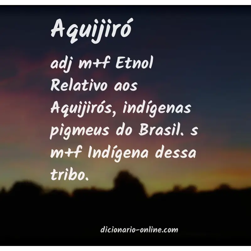 Significado de aquijiró