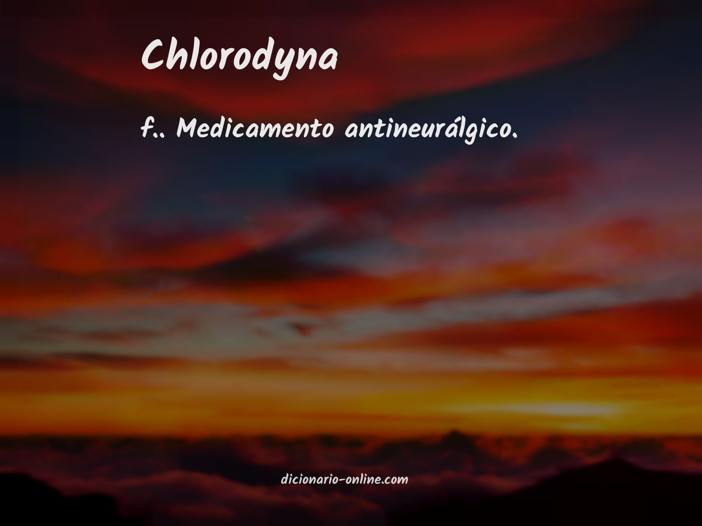 Significado de chlorodyna