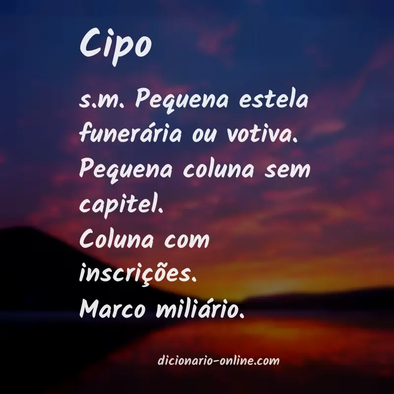 Significado de cipo