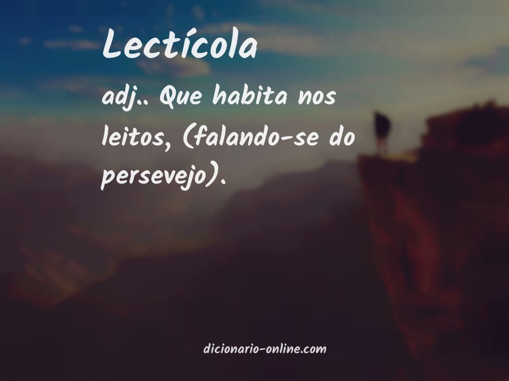 Significado de lectícola