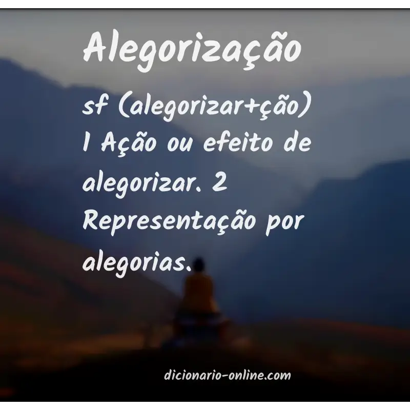 Significado de alegorização