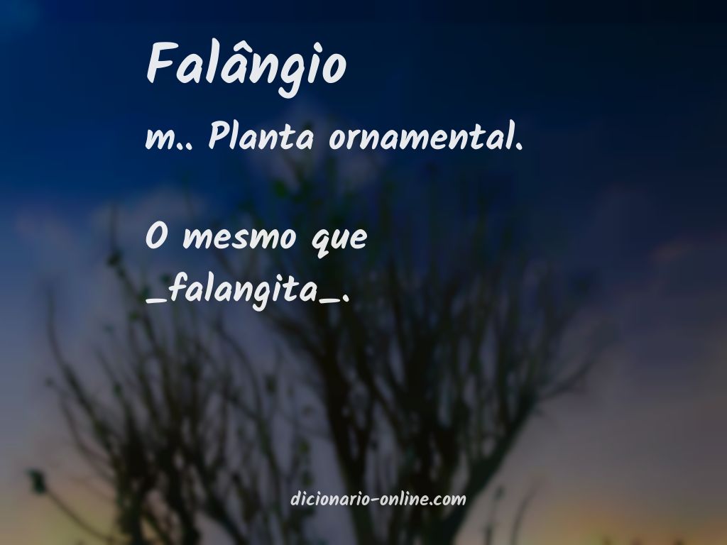 Significado de falângio