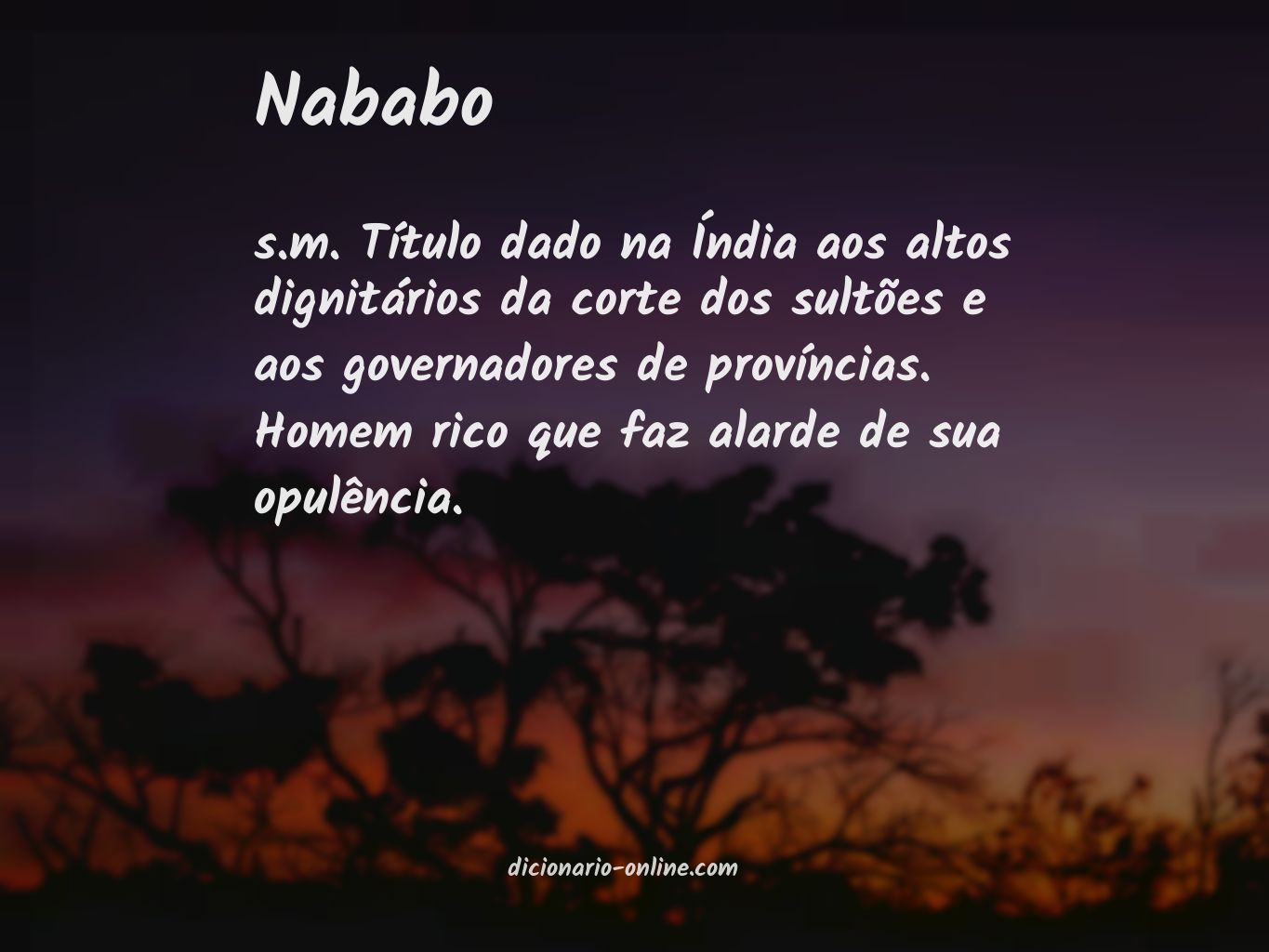 Significado de nababo