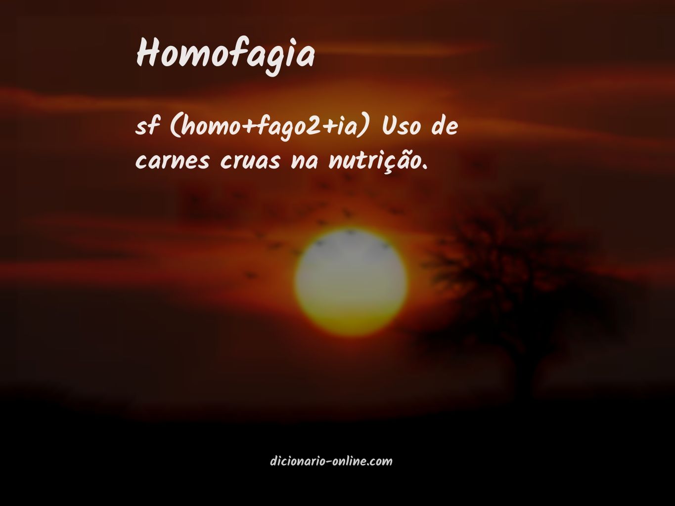 Significado de homofagia