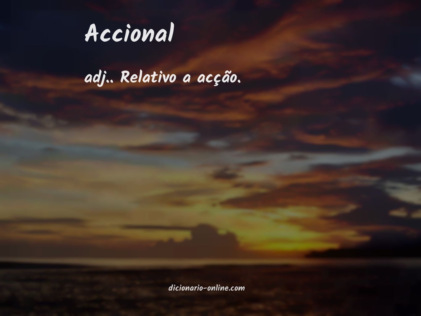 Significado de accional