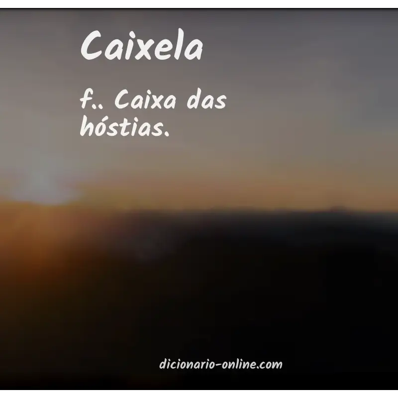 Significado de caixela