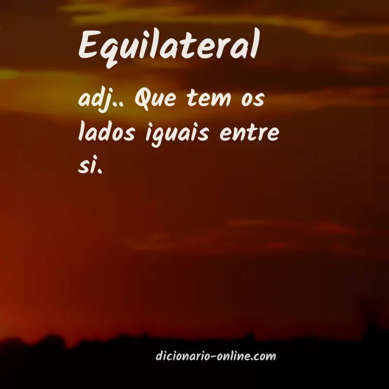 Significado de equilateral