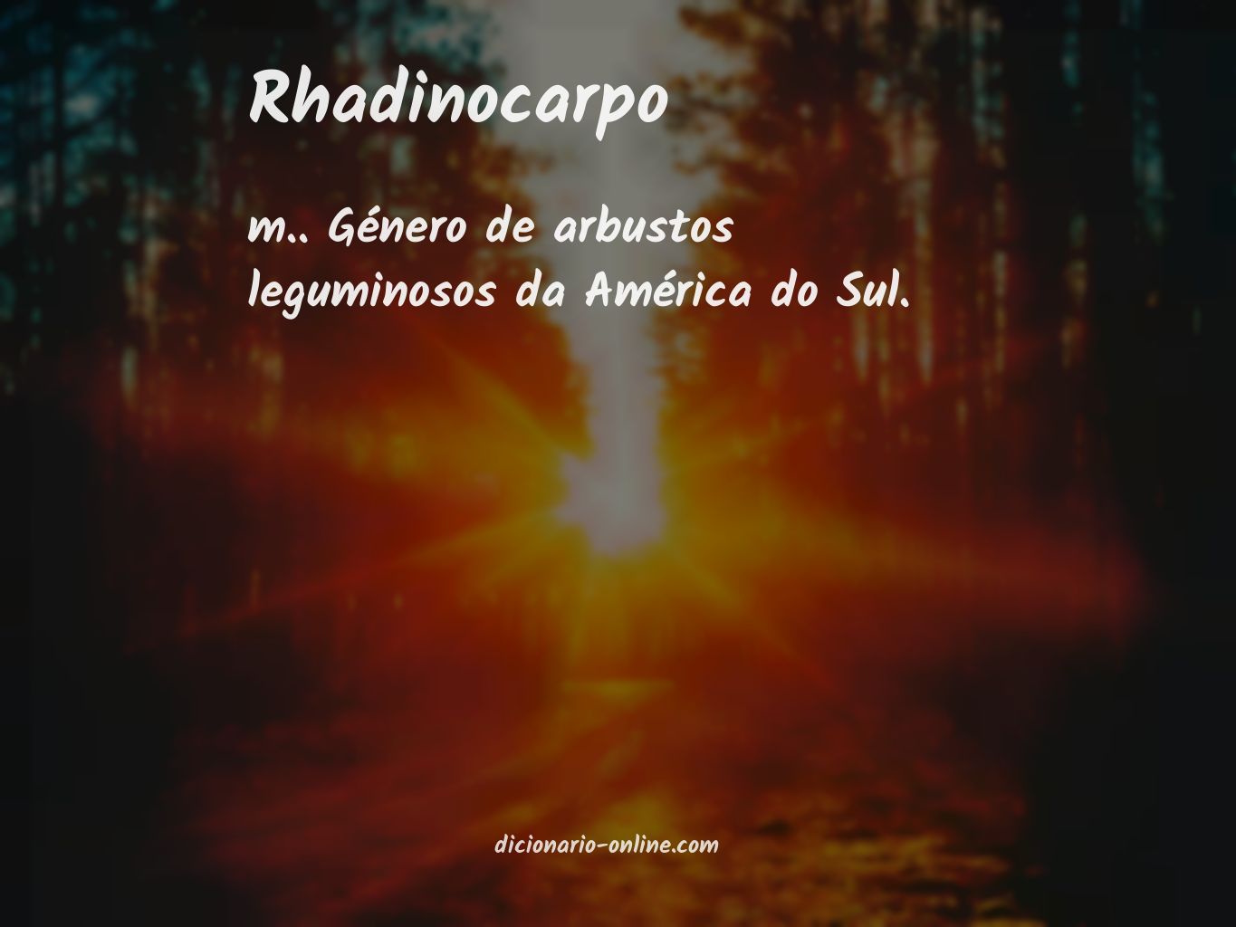 Significado de rhadinocarpo