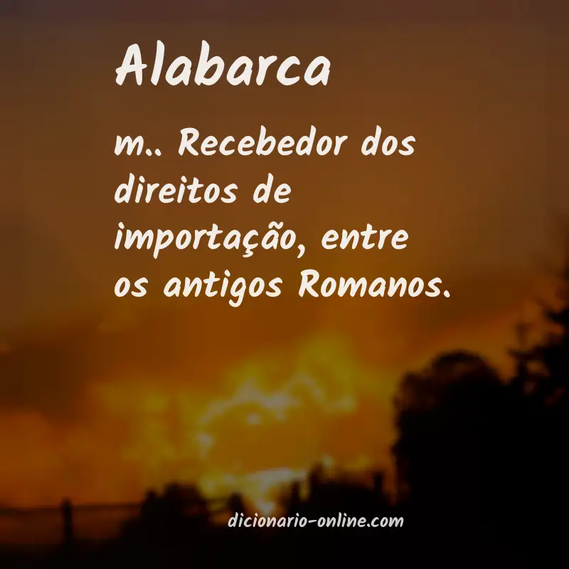 Significado de alabarca