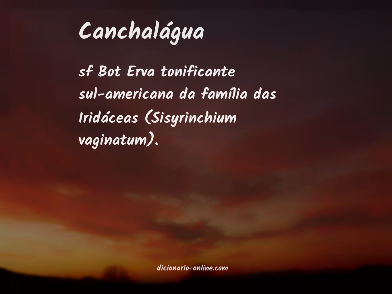 Significado de canchalágua