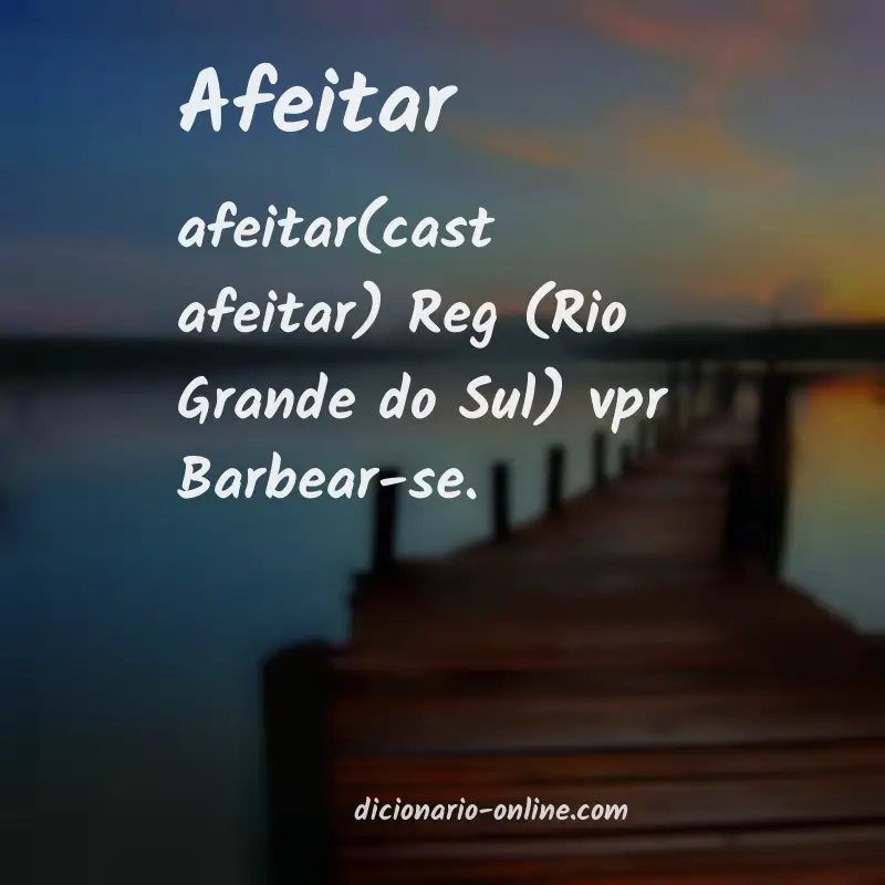 Significado de afeitar