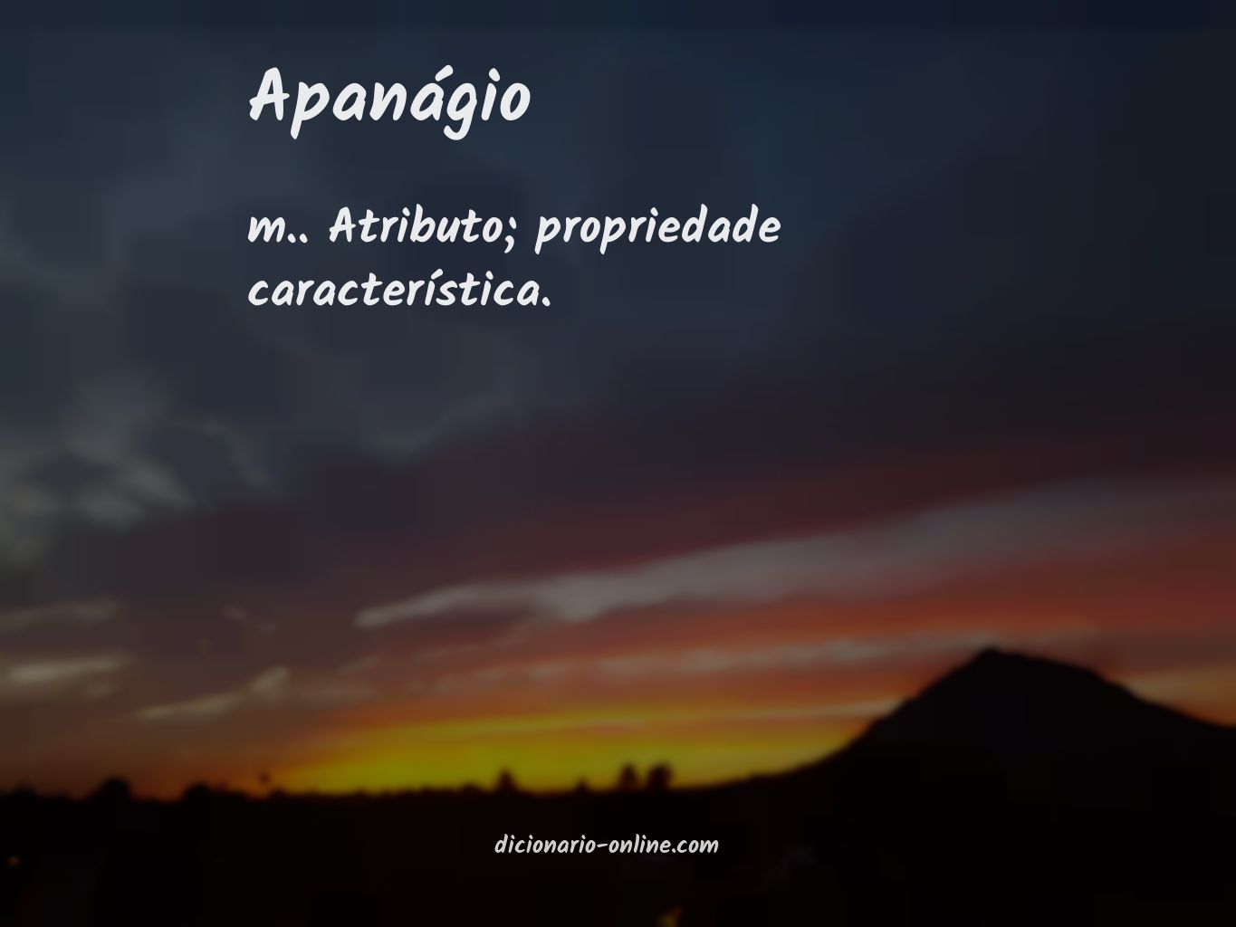 Significado de apanágio