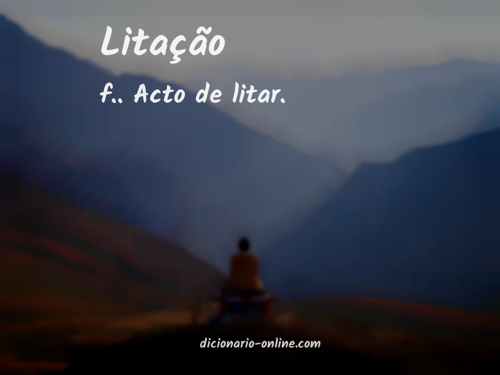 Significado de litação