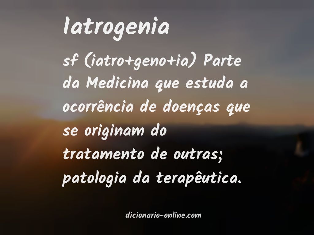 Significado de iatrogenia