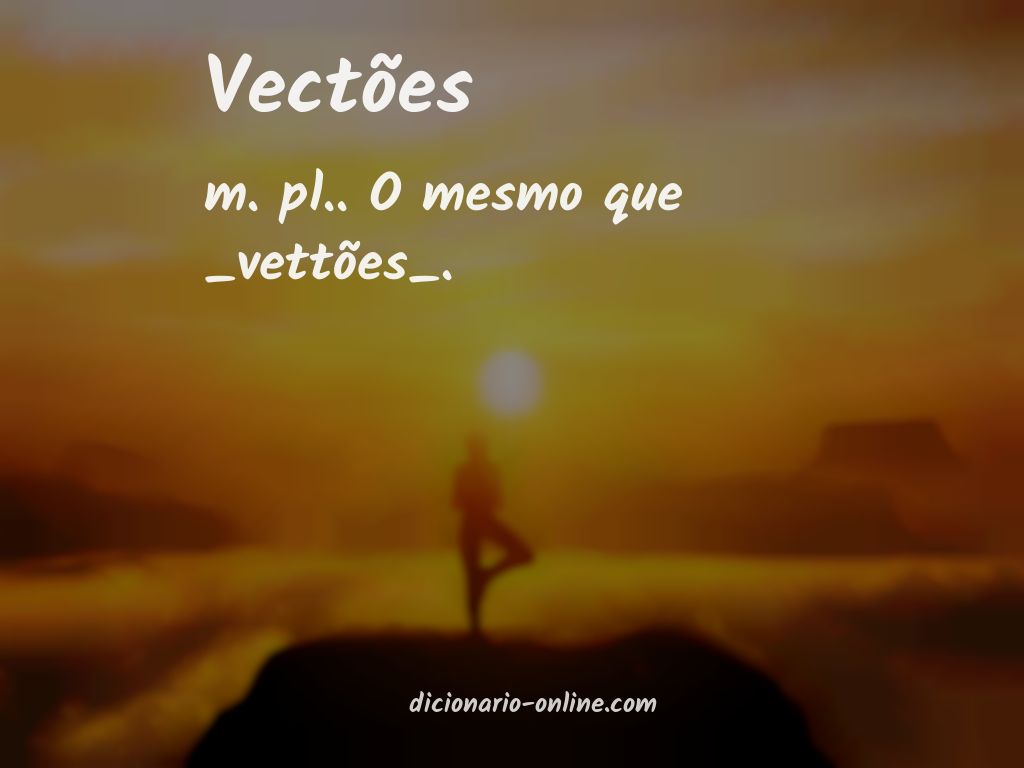 Significado de vectões