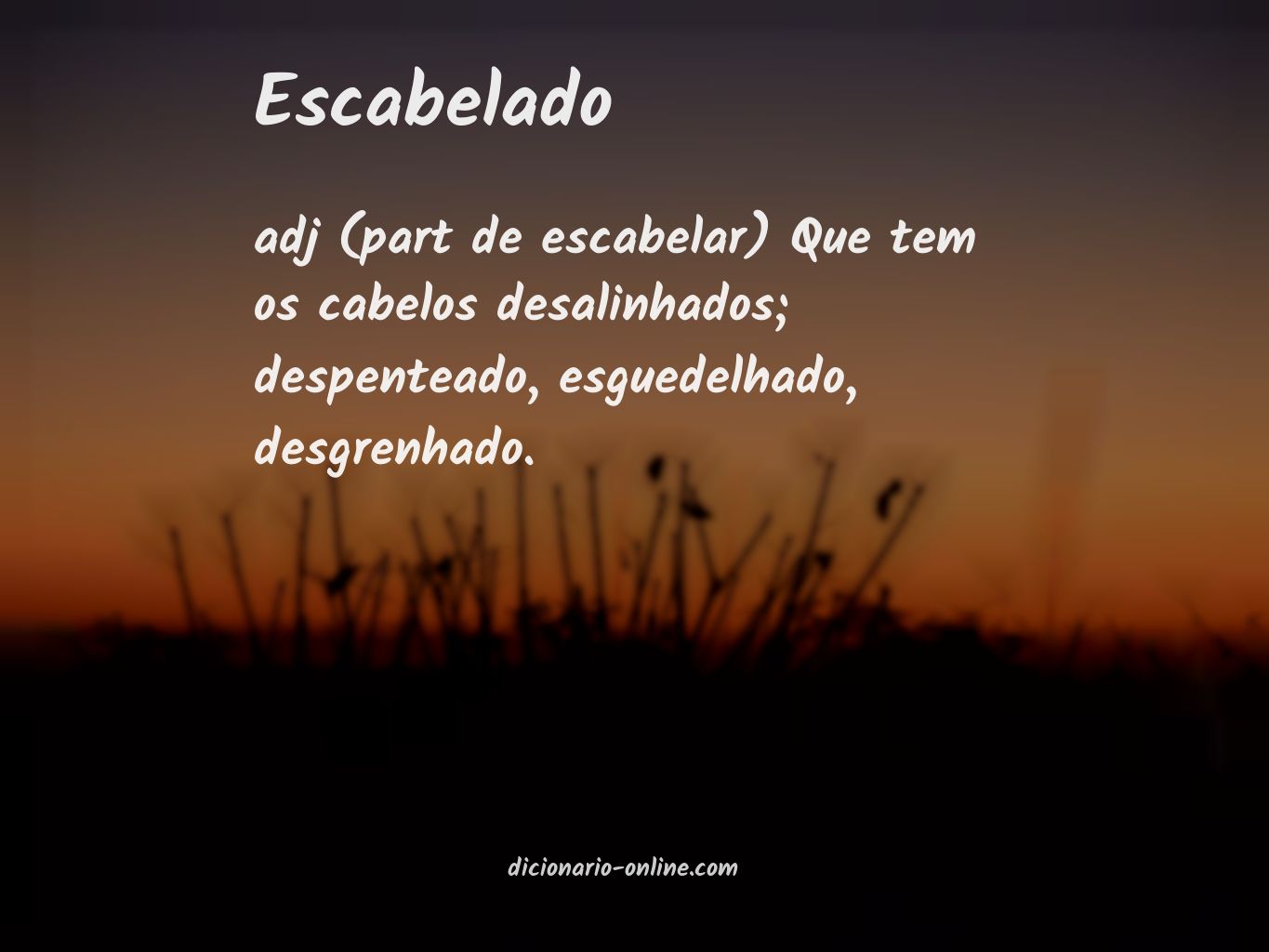 Significado de escabelado