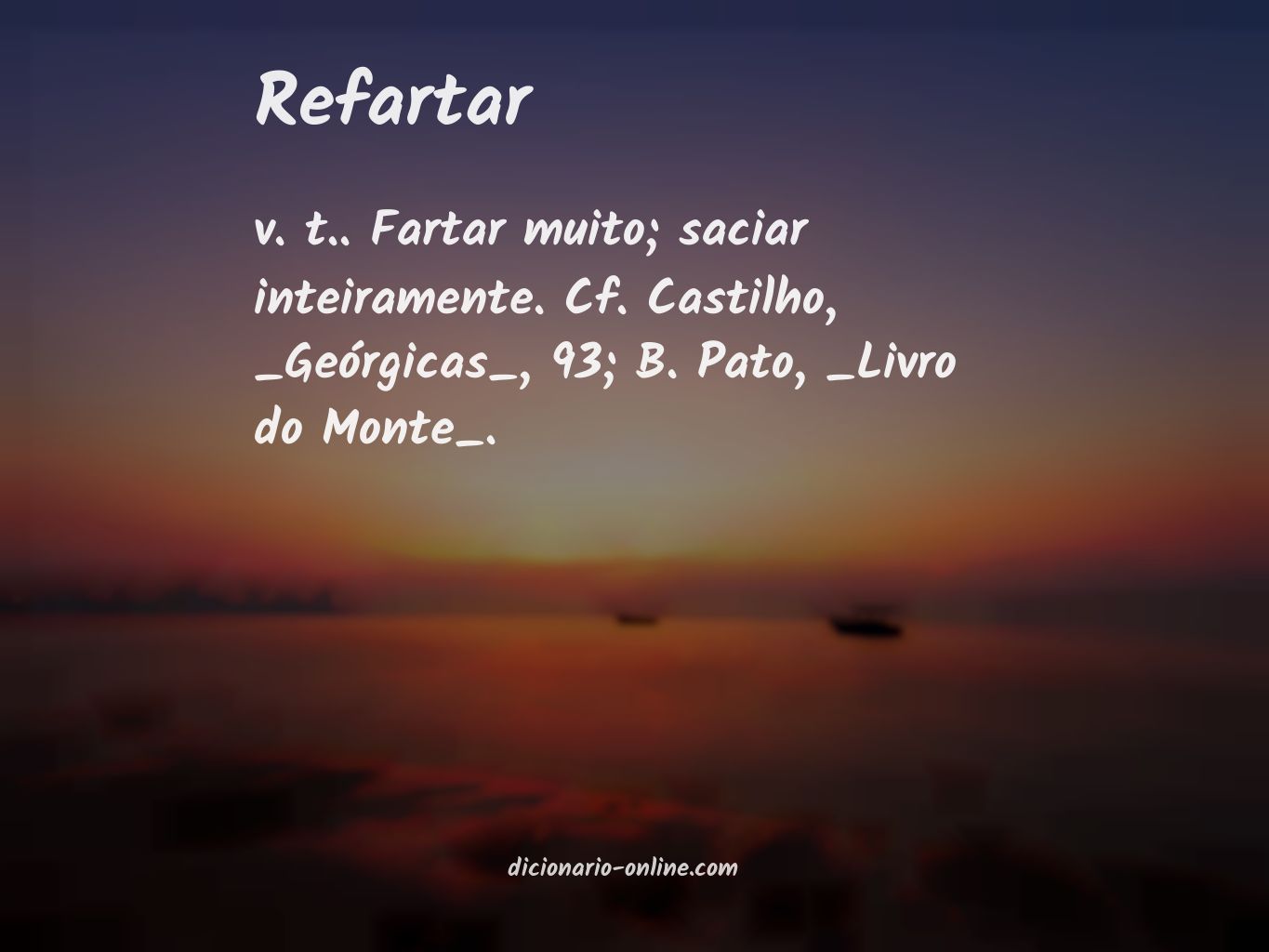 Significado de refartar