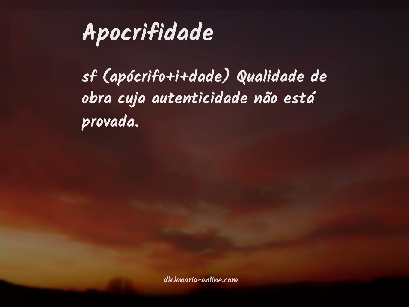 Significado de apocrifidade