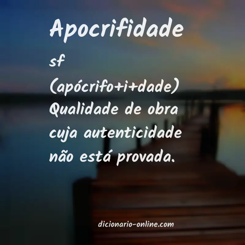 Significado de apocrifidade