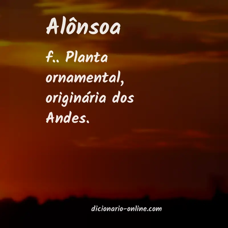 Significado de alônsoa