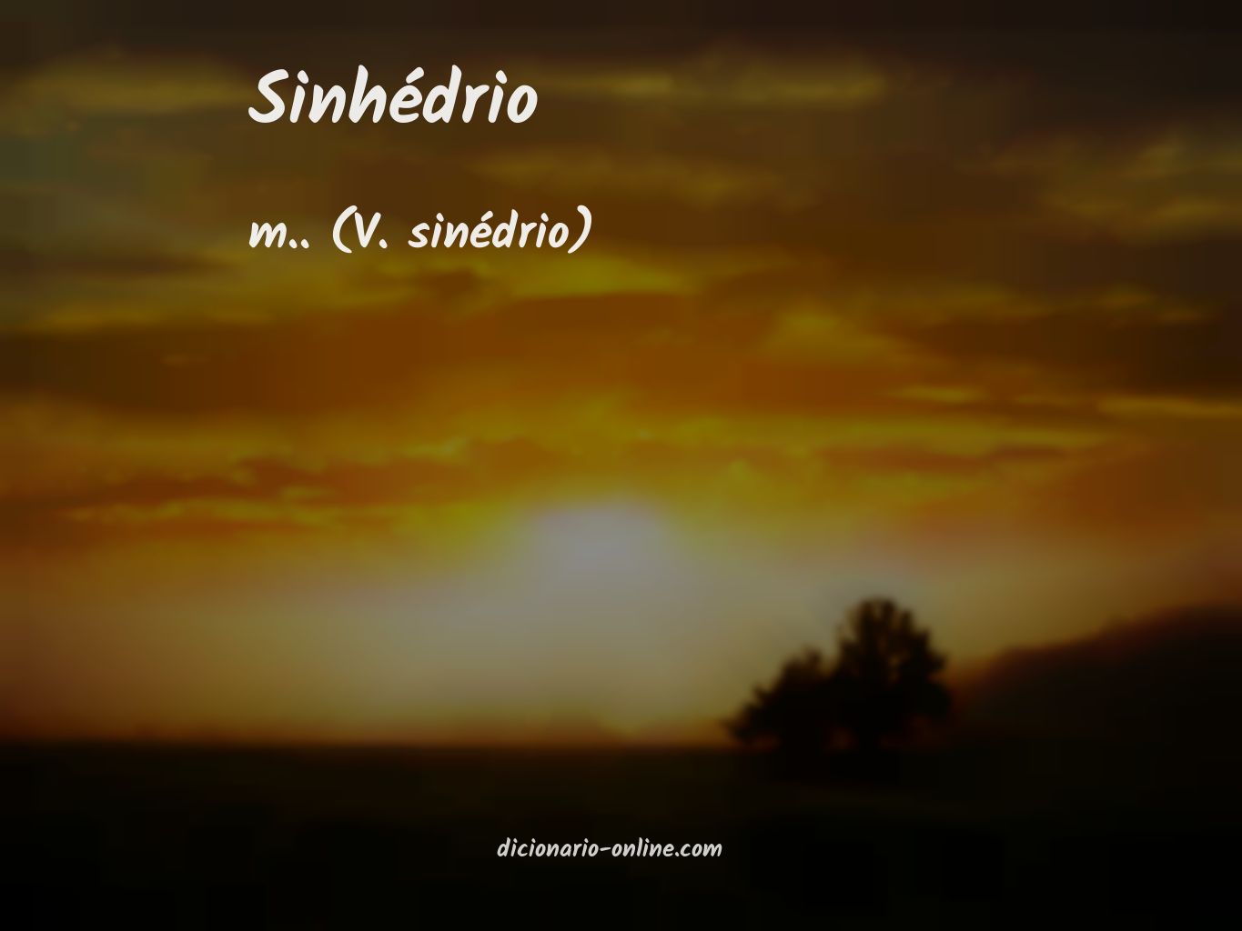 Significado de sinhédrio