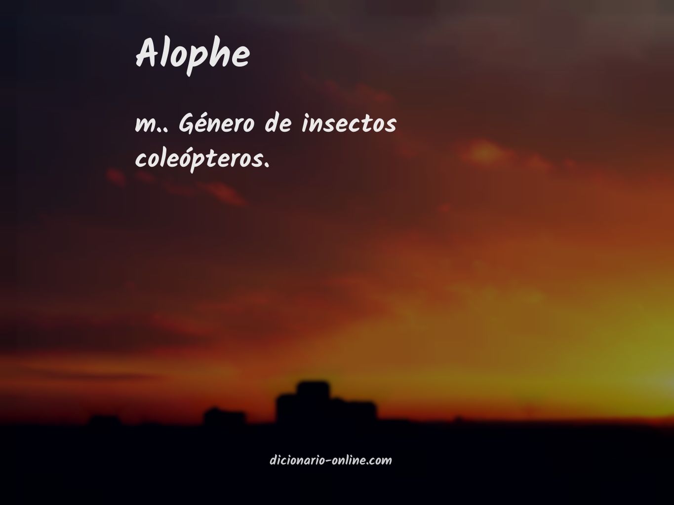 Significado de alophe